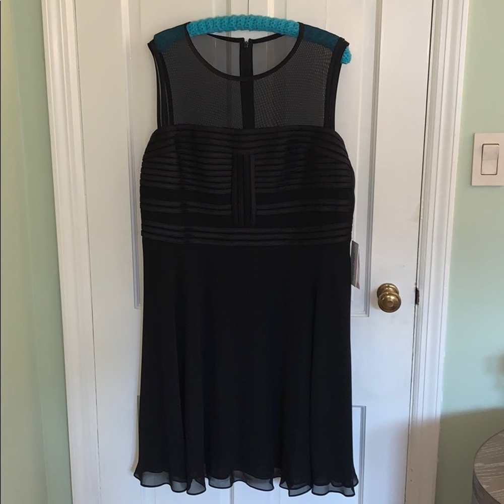 NWT Black Satin Cocktail Dress